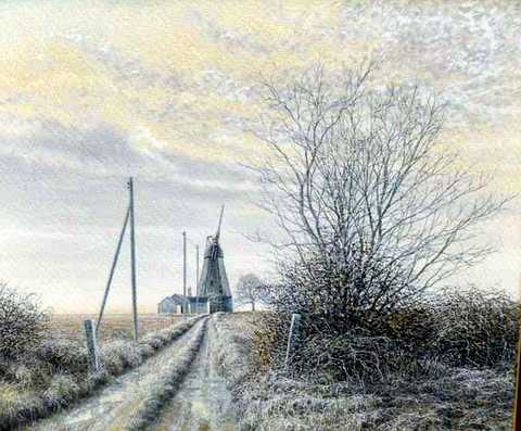 Windmill in a Winter Landscape