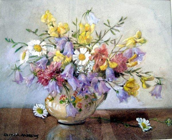 Still life of flowers in a vase