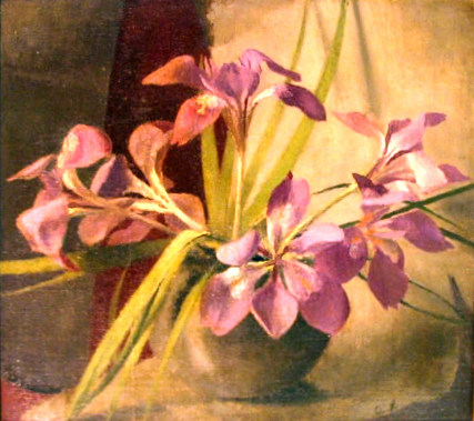 Still Life of Purple Flowers 