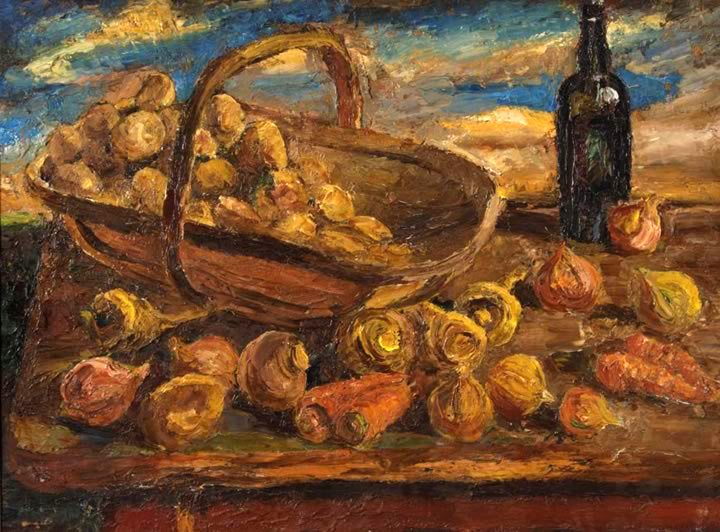 Still Life with Basket of Vegetables