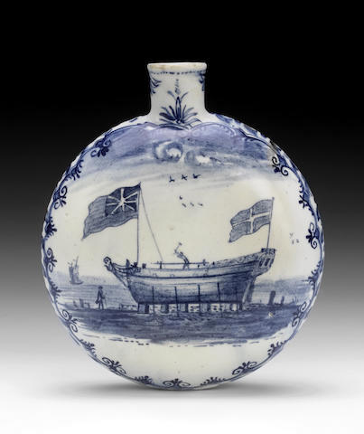 Lowestoft Flask, circa 1780