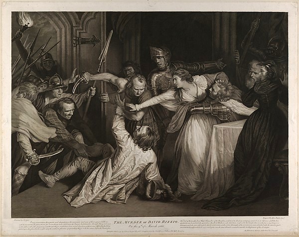 Mary, Queen of Scots witnessing the murder of David Rizzio