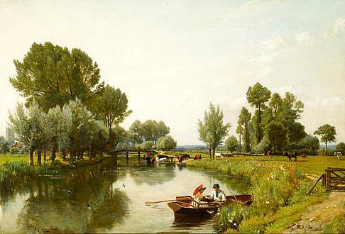 Boating on the Stour at Dedham