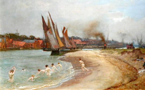 Boys Bathing at Sandy Hook, Great Yarmouth, Norfolk