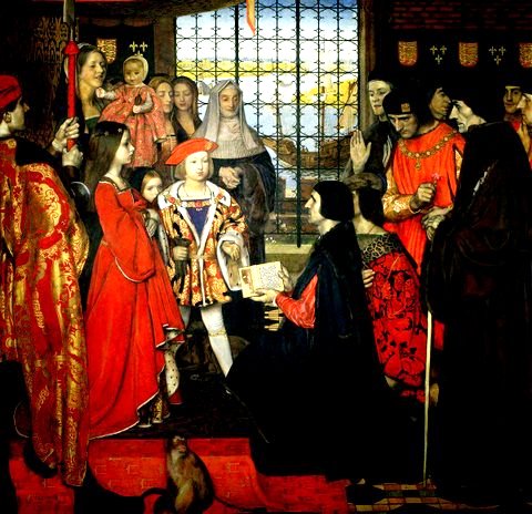 Erasmus and Thomas More Visit the Children of King Henry VII at Greenwich, 1499