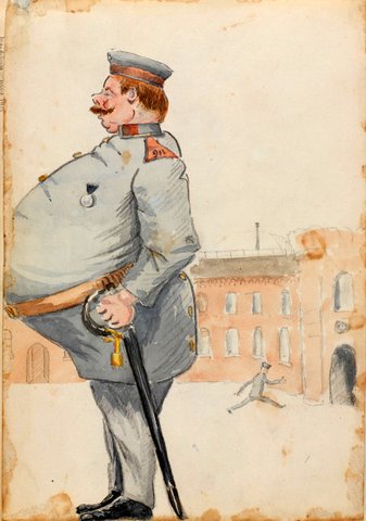 A German guard at Magdeburg, 1915