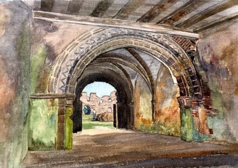 Inside Ruins at  Castle Acre, Norfolk