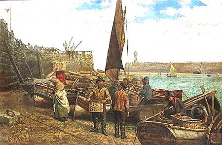 Unloading the Catch, Whitby Harbour