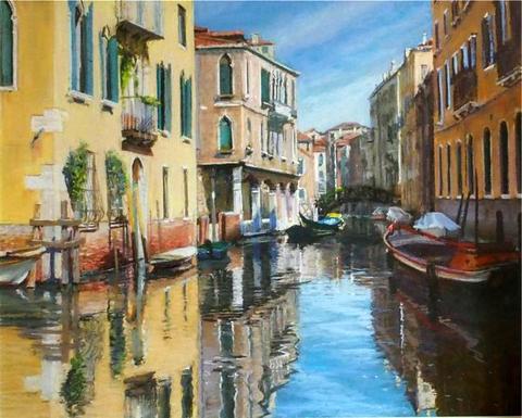 Sunlit Canal, Venice