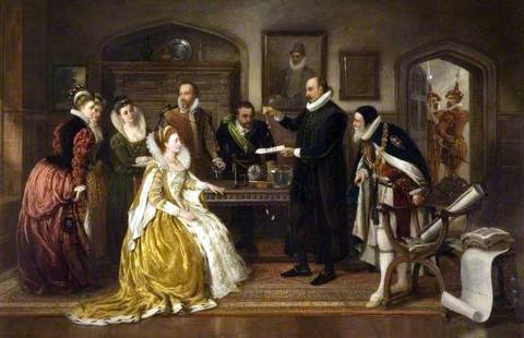 Dr William Gilberd Showing His Experiments on Electricity to Queen Elizabeth and Her Court