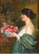 Maiden Holding a Bowl of Roses