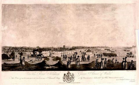 View of an encampment at Fornham near St Edmund's Bury