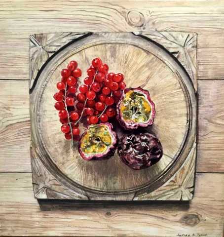 Still Life with Passion Fruit and Redcurrants