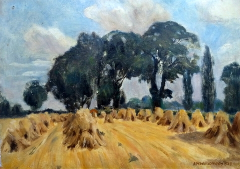 Cornfield with Stooks 