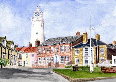 Southwold Inshore Lighthouse - behind St James' Terrace