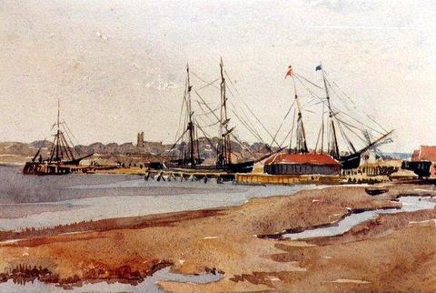 Two Large Boats moored along the Quayside