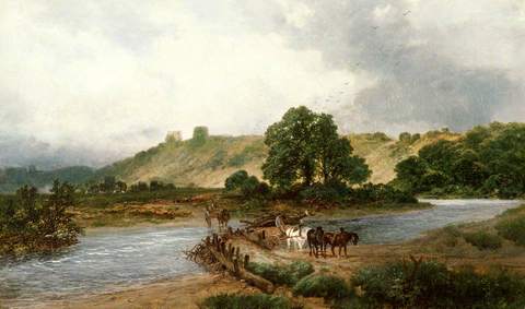 Hauling Logs near Rhuddlan Castle