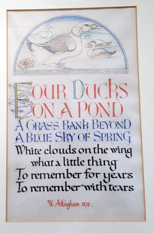 Four Ducks on a Pond - W. Allingham 1872