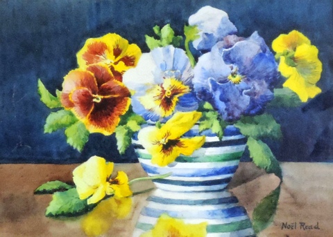 Bowl of Pansies