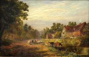 Cattle in a Rustic Scene