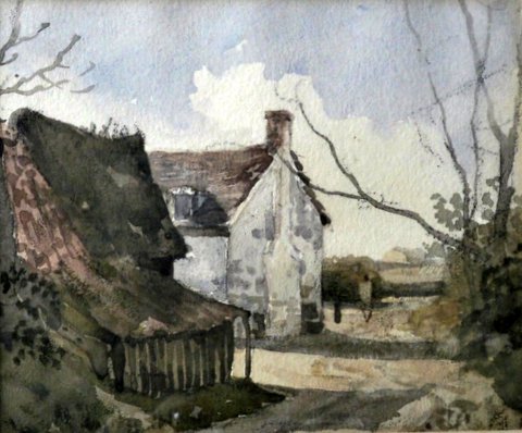 Lane and Cottage at Campsea Ashe in Suffolk