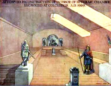 Attempted Reconstruction of Interior of Mithraic Chamber excavated at Colchester