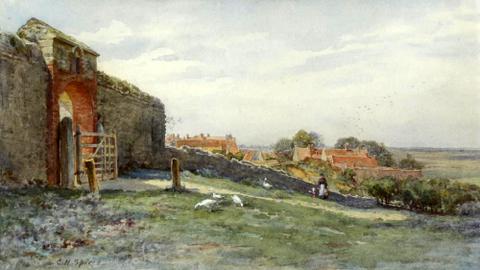 A View from the Old Prior Gate over the Marshes, Blakeney, Norfolk