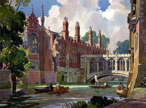 The Bridge of Sighs and the Old Library at St John's College, Cambridge