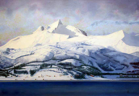 Norwegian Mountain from the Fjord
