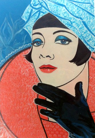 Woman with Black Gloves