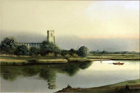 Blythburgh Church from the River, Suffolk