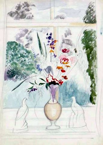 Vase of Flowers in a Window