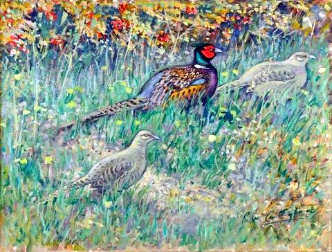 Pheasants in a Landscape