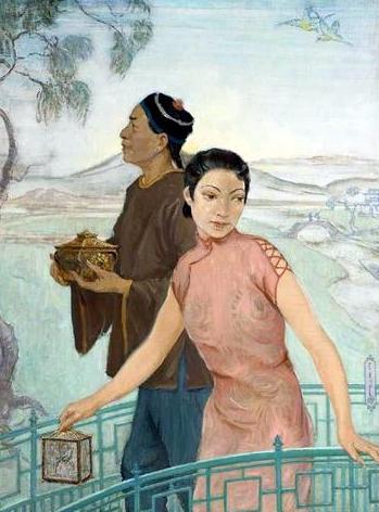 Portrait of Two Oriental Figures