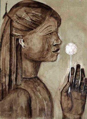 Woman and Dandelion