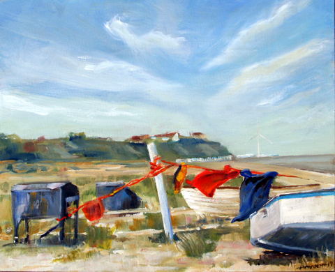 Towels in the Wind, Pakefield Beach