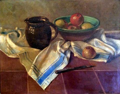 Still Life - Jug and Bowl of Fruit