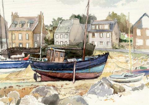 A Harbour Scene at Camaret-sur-Mer in Finistere, France