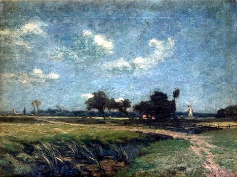Suffolk Landscape with Windmill