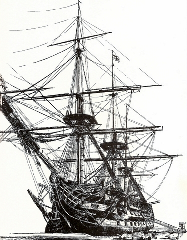 H.M.S. Victory at Portsmouth Dockyard