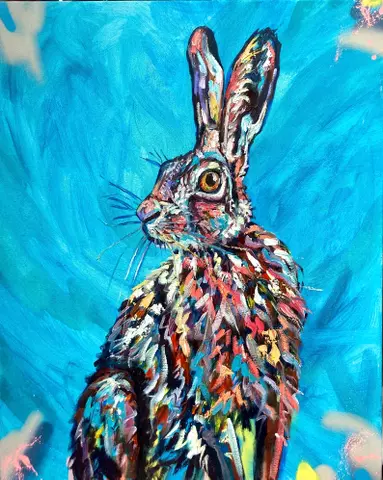 Large Colourful Hare