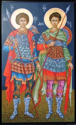 Icon of Saint George and Saint Demetrius