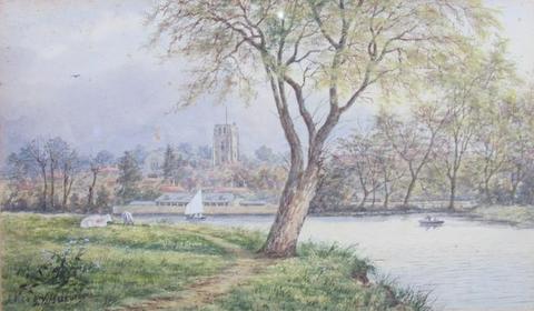 Beccles Church from the West side of the River