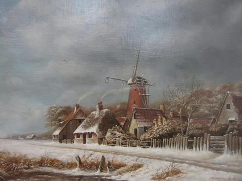 Windmill: Winter Scene