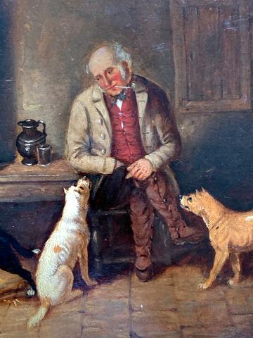 An Old Man with his Dogs