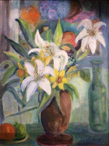 Lilies on Sideboard