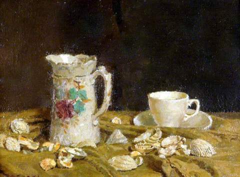 Still Life: A Jug, Teacup and Shells