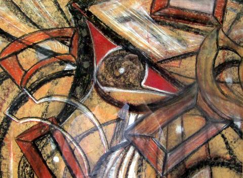 Ars longa, vita brevis-abstract of table and chairs
