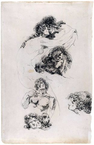 Studies of Lovers Embracing