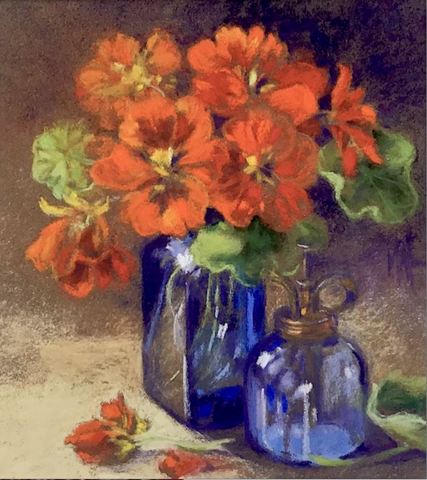 Nasturtiums in a Bottle